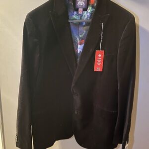 Elegant Black Savoy Velvet Blazer